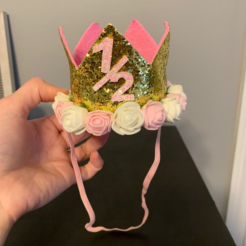 1/2 birthday crown